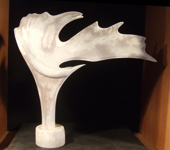 'Caribou Shovel Bird 1' (carved caribou antler) by Maureen Morris