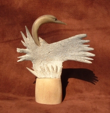 'Star Burst Bone Bird' (carved and assembled moose antler) by Maureen Morris